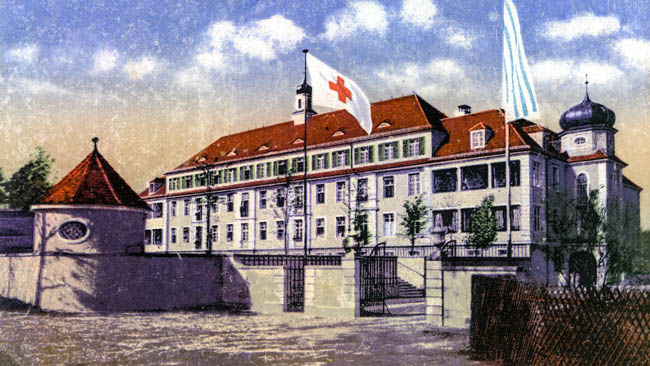 Der "Krankenhausneubau" nach seiner Fertigstellung im ersten Weltkrieg
