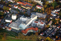 The hospital in its present size Das Klinikum in seiner heutigen Größe