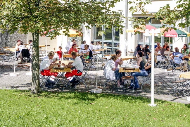 Der Garten unserer Cafeteria