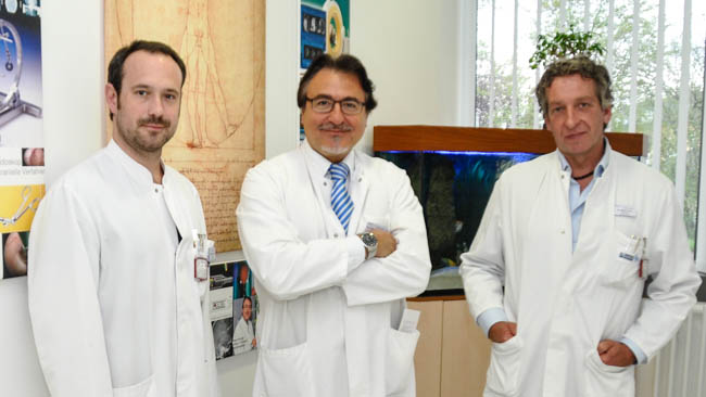 v.l.: Dr. Matthias Gottwald, Privatdozent Dr. Mario Carvi y Nievas und Dr. Mark Gross