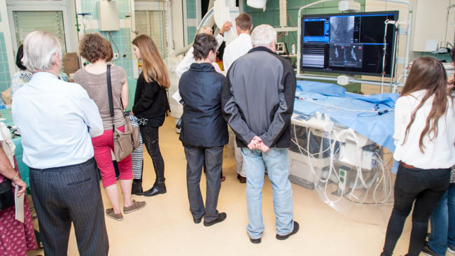Einen Blick konnten die Besucher auch in das moderne Herzkatheterlabor der Kardiologie werfen.