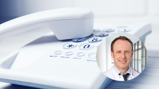 Richard Strauss, Leitender Arzt der Multimodalen Schmerztherapie an der Kreisklinik Trostberg, ist der Ansprechpartner bei der Telefonaktion.